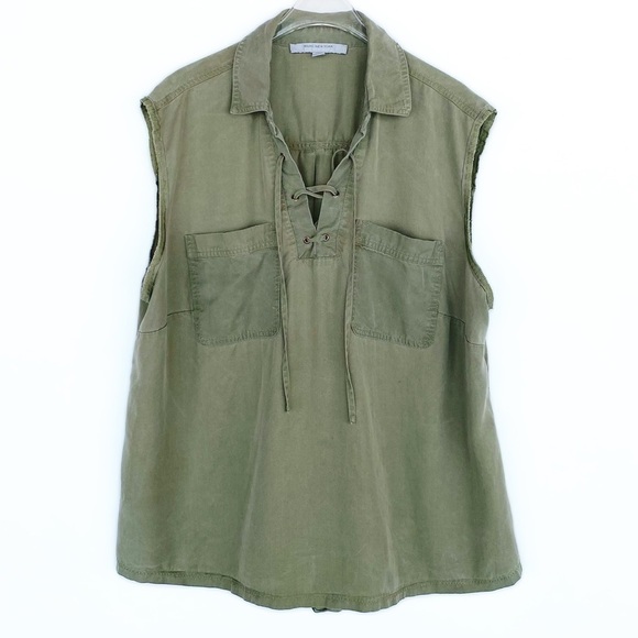 SALE 🛍️ MARC NEW YORK 100% Lyocell Army Green sleeveless top Womens size 2X - Picture 9 of 9